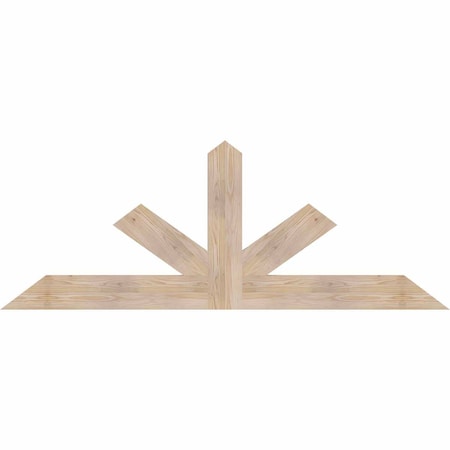Ekena Millwork Saratoga Smooth Timber Gable Bracket, Douglas Fir, 72"W x 27"H x 1 1/2"D x 5 1/2"F, 9/12 Pitch GBW072X27X0206SAR00SDF
